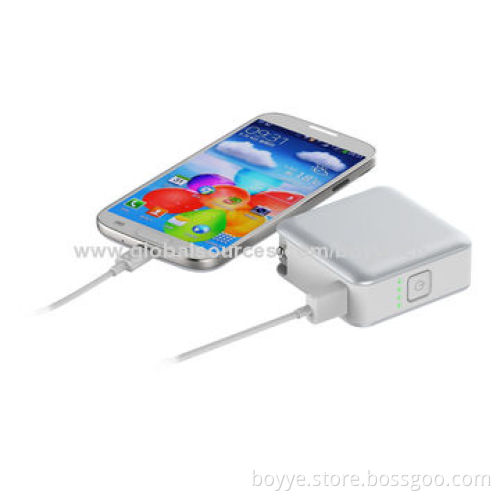 Car Charger/Portable Power Bank, 2-in-1 with USB 5V/1,000mA Output Current